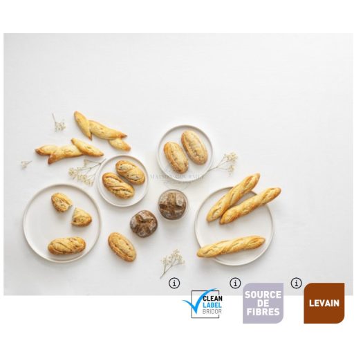 BRIDOR Hosszúkás mini Finedor kenyér 45g 'Lenotre' x50