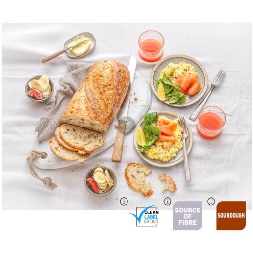 BRIDOR Kovászos fehér kenyér 330g 'Lalos' x20, gyorsfagyasztott