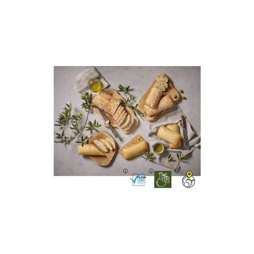 BRIDOR Olívaolajos ciabatta 140g x50, gyorsfagyasztott