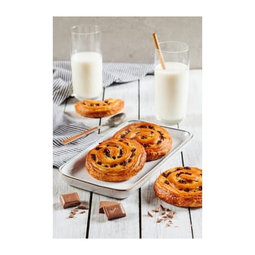 BRIDOR Milka csokoládés csiga 95g X66, gyorsfagyasztott