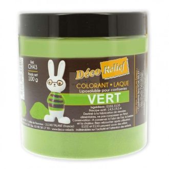 Zsírban oldódó ételfesték – Zöld lakk, 100 g