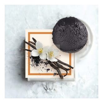   Black Ice – Bourbon Vanilla Ice Cream with Vegetable Charcoal