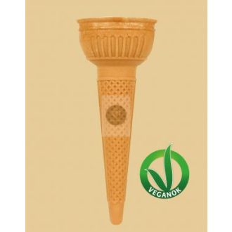   Fagylalttölcsér, préselt 'Gigantino' D55 x 140mm, x200db/karton