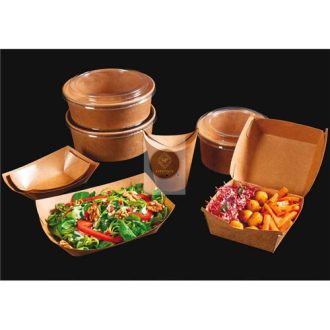 Ételdoboz kartonból 800ml, 210x165x40mm - 250DB/CS