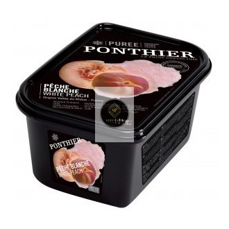   PONTHIER Őszibarackpüré, fehér húsú, gyorsfagyasztott - 1kg
