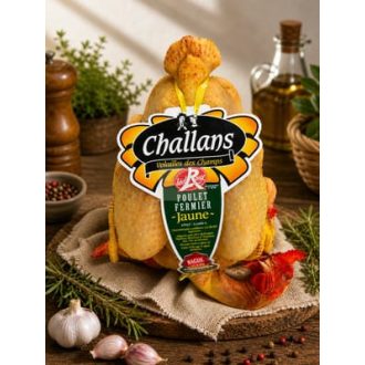 Challans-i sárga tanyasi csirke 1,3-1,5kg Label Rouge