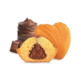   ST MICHEL PRO Madeleine szív csokoládé–mogyoró krémes tölt., gyorsfagy. sütemény - 51 g x70