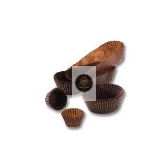 Papírkapszli, barna kerek 28x20mm (RO 5T), x1000db